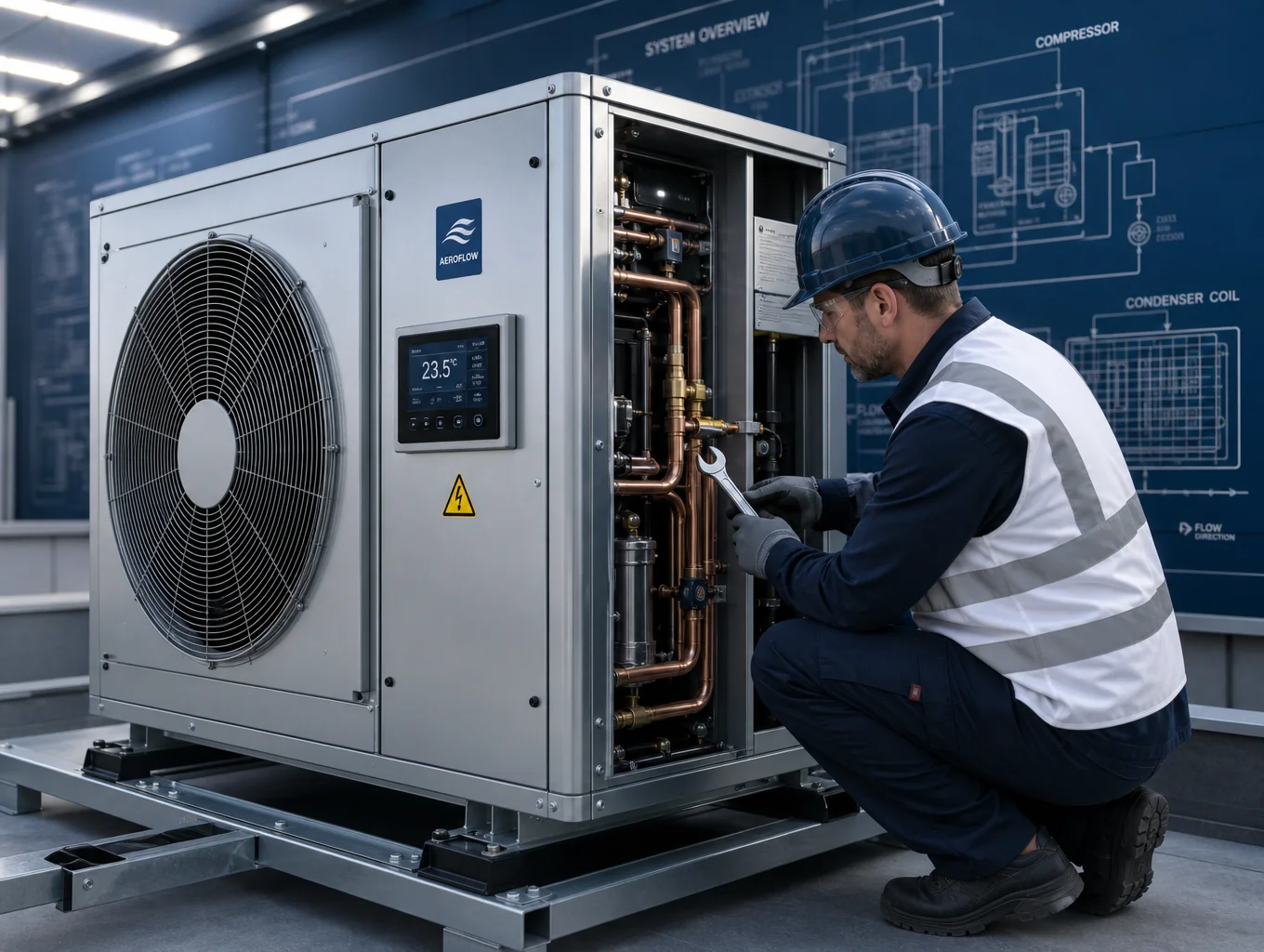 HVAC system undergoing rigorous performance and reliability testing